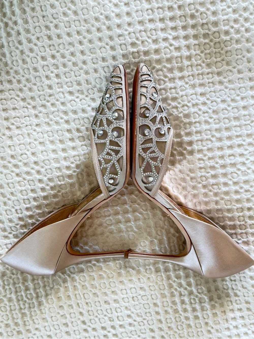 Badgley Mischka Marissa Crystal D’Orsay Pumps Heels 8.5